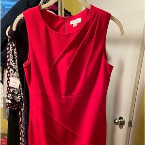 Calvin Klein red cocktail dress